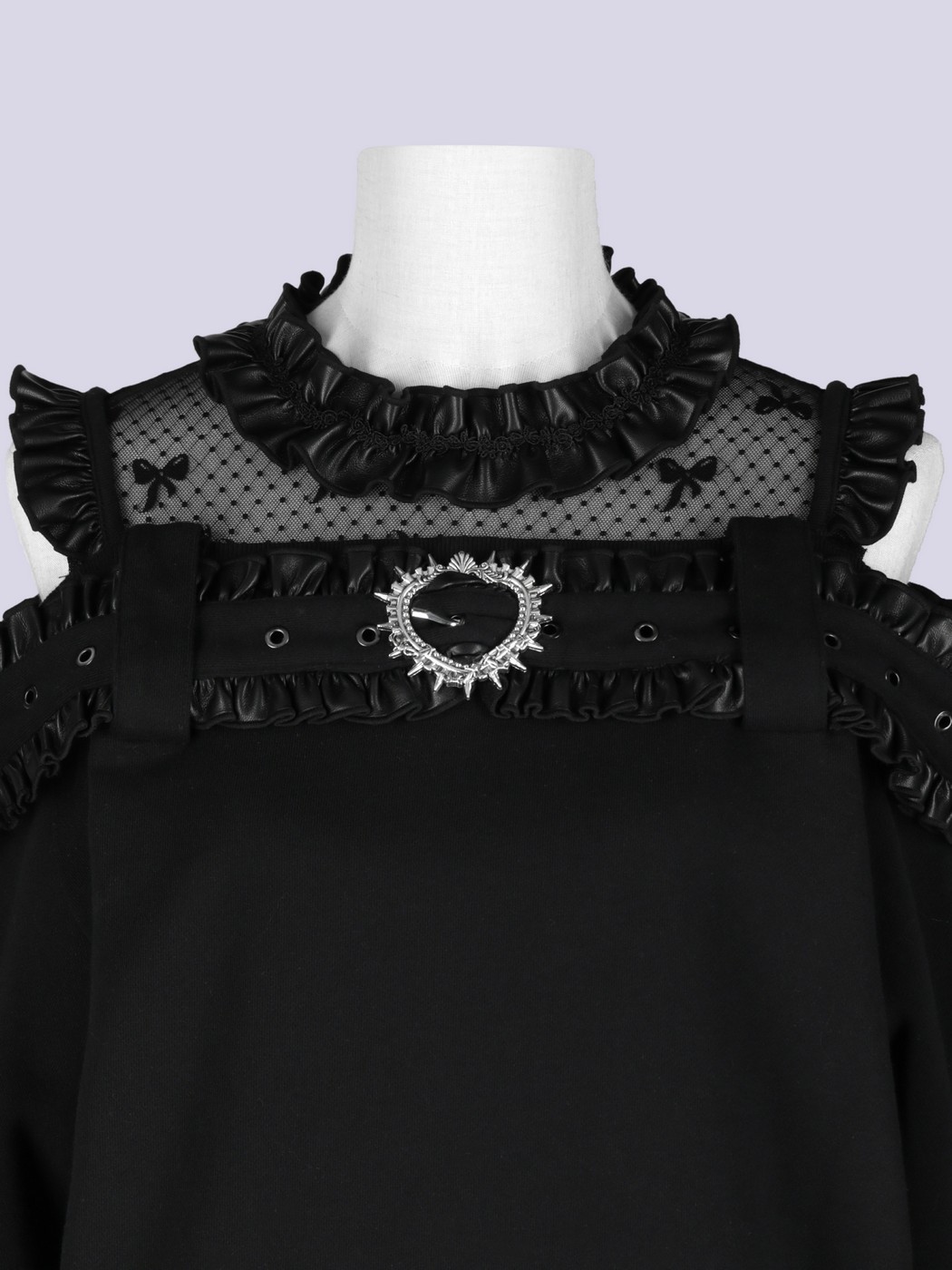 IMVAL / Highneck Off Shoulder Dress［BLK］ - QOOZA