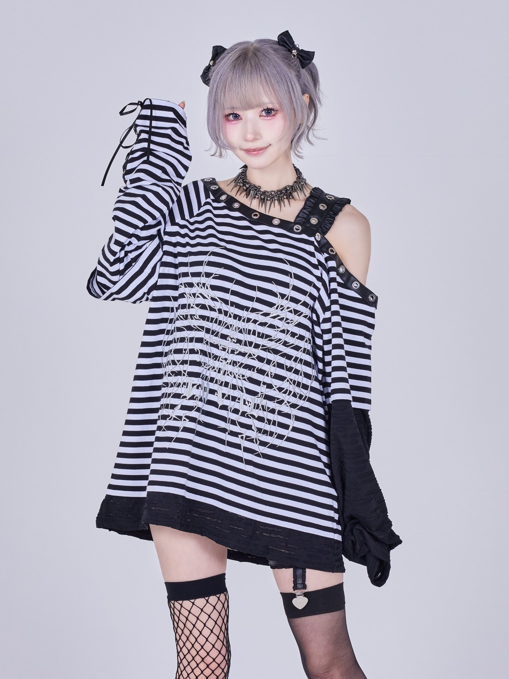 IMVAL / Off-Shoulder Top［BKWH］ - QOOZA