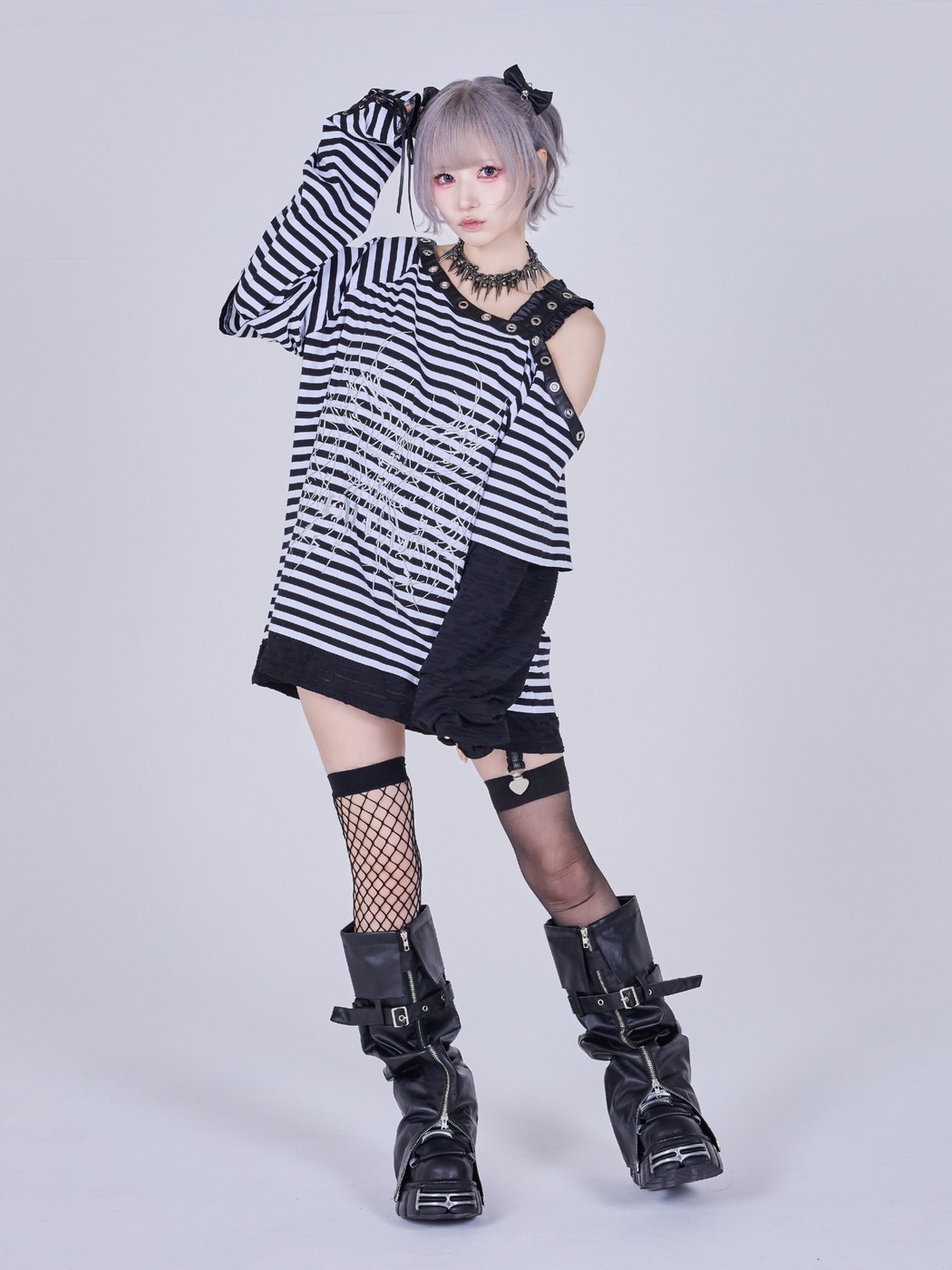 IMVAL / Off-Shoulder Top［BKWH］ - QOOZA