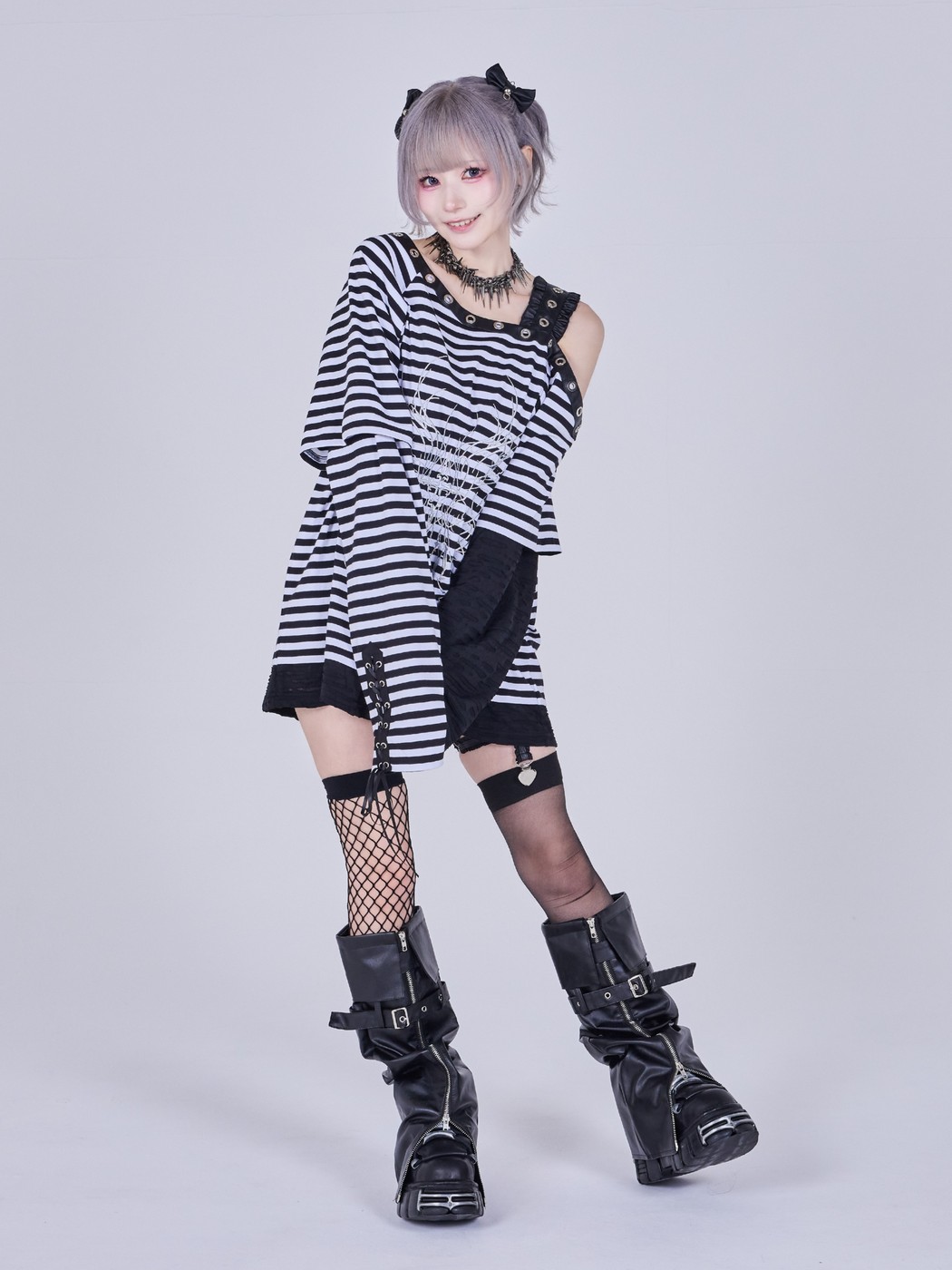 IMVAL / Off-Shoulder Top［BKWH］ - QOOZA