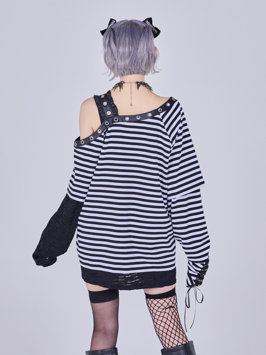 IMVAL / Off-Shoulder Top［BKWH］ - QOOZA