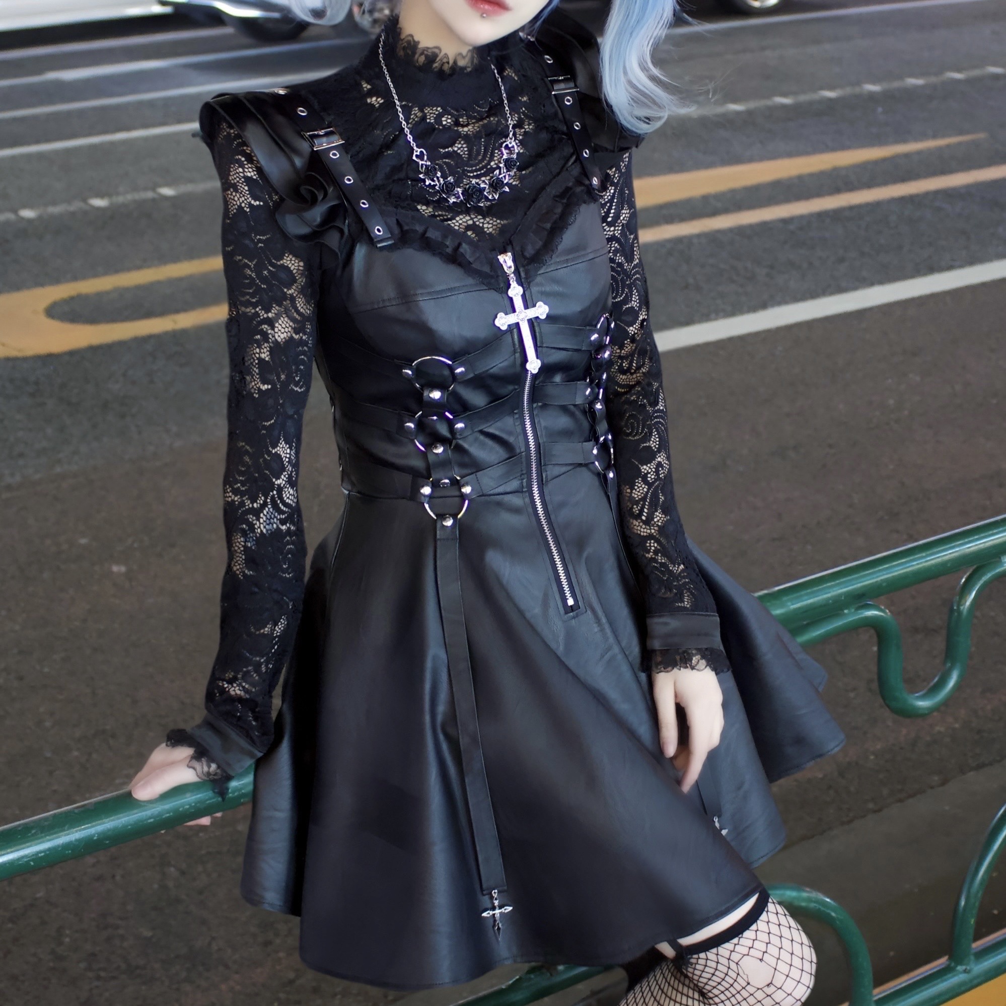 ワンピース IMVAL Harness Leather Dress 0519143518_682ac316015bd.jpg