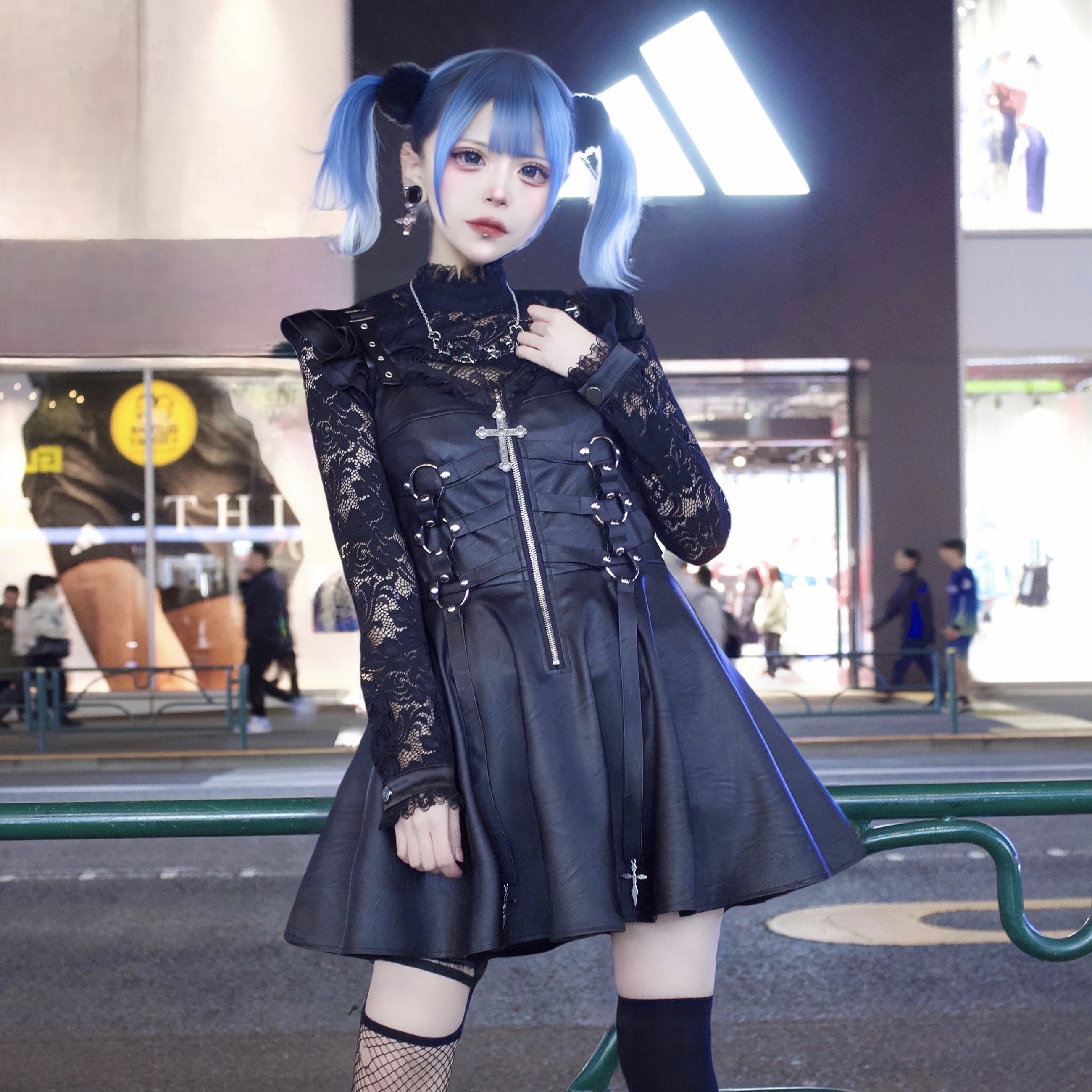 QOOZA IMVAL Leather Dress [BLK] レザーワンピース IMVAL / Leather Dress [BLK]（IMV002） - QOOZA