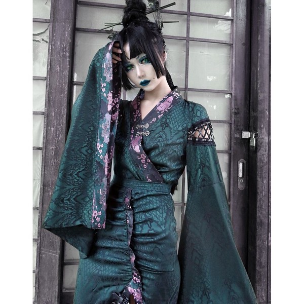 BLOOD SUPPLY / ［Green snake］Kimono SET（BL0125）