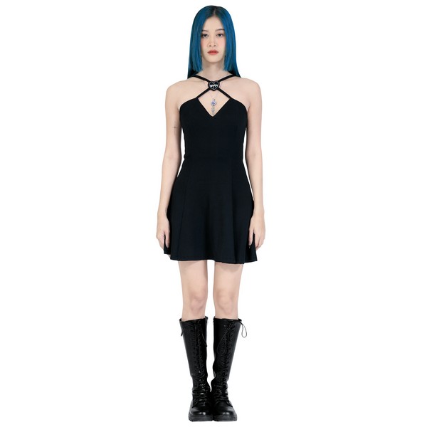 MORPH8NE / LIL'BLACK CROSSED STRAP DRESS ワンピース（UPK13