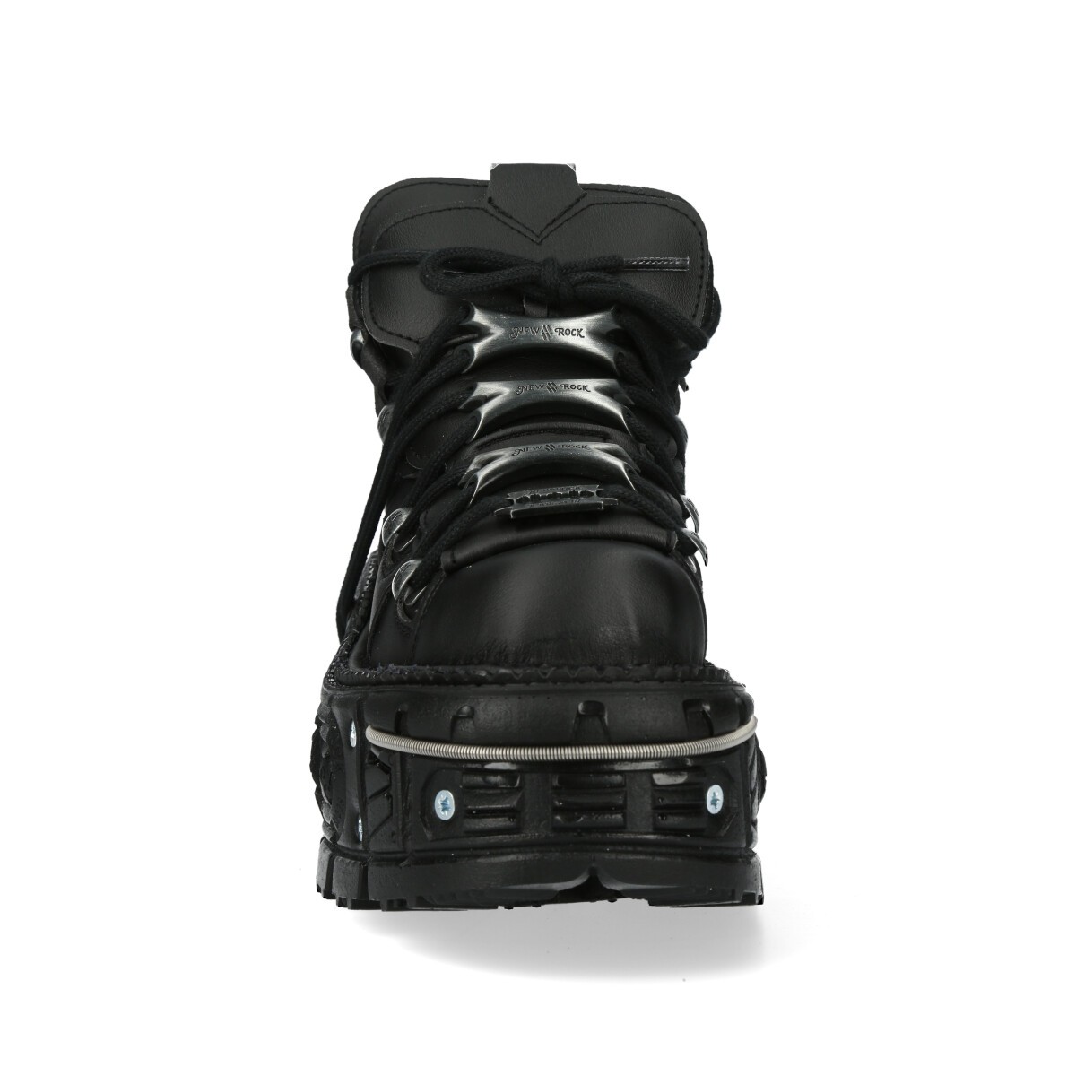 NEW ROCK / ANKLE BOOT BLACK IMPERFECT WITH LACES M-TANK006C-V1