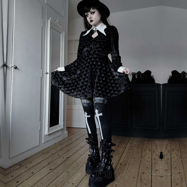 PUNK RAVE (fantas) / WEDNESDAY ADDAMS HEARTS DRESS ワンピース（WQ 