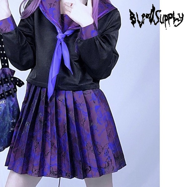 BLOOD SUPPLY / Purple Butterfly Gothic Japanese Bad Girl JK Mini 