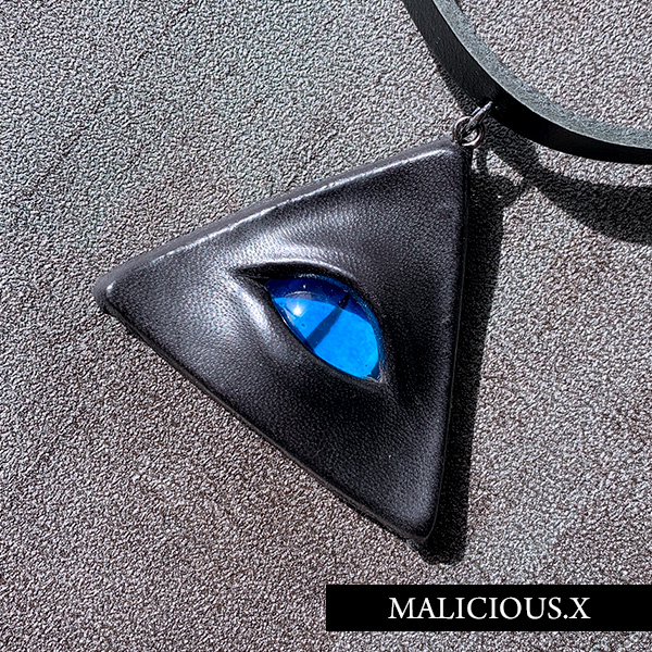 MALICIOUS.X / CAT EYE CHOKER ［BK×BLUE/Cat］ チョーカー（MAL008