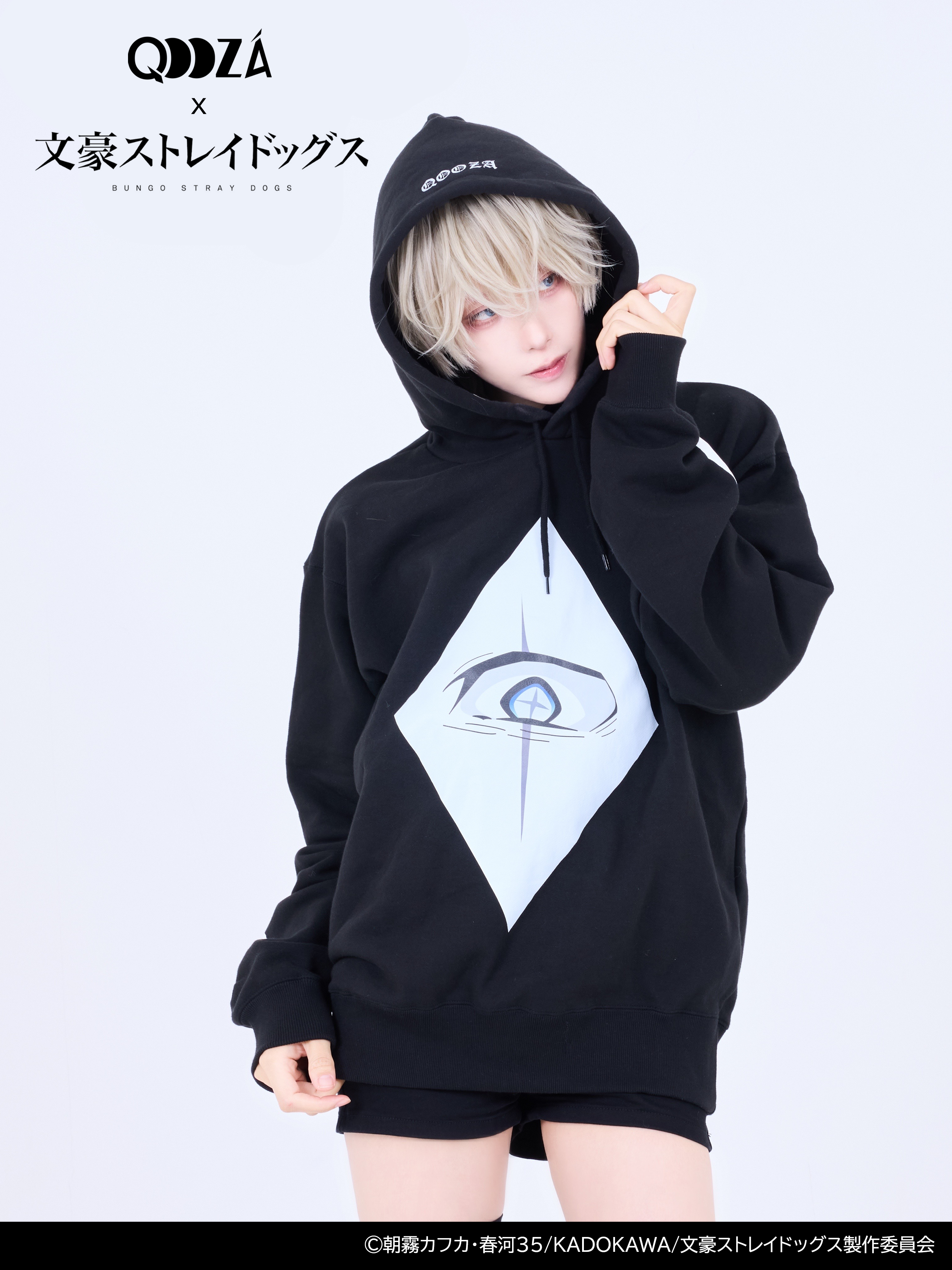 QOOZA x 文豪ストレイドッグス / ニコライ・G eyeパーカー - QOOZA