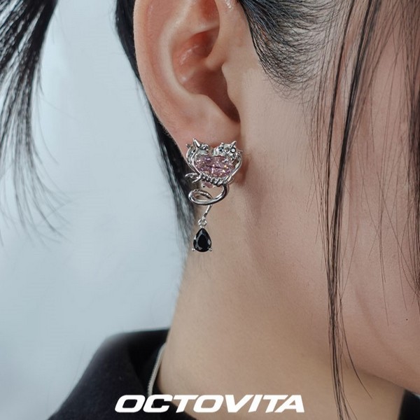 SELECT / ［OCTO VITA］Thorn Twist Love ピアス［PNK］（OV030） - QOOZA