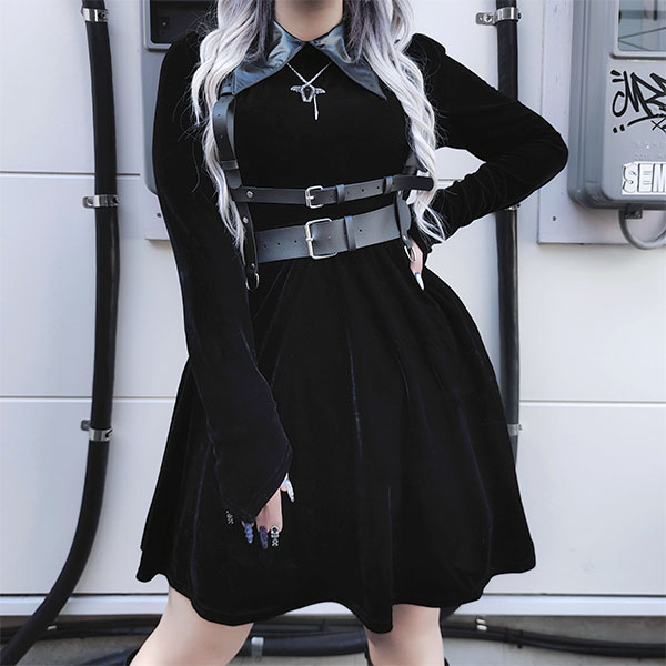 交換無料！ killstar ワンピース skater キルスター ゴシック dress