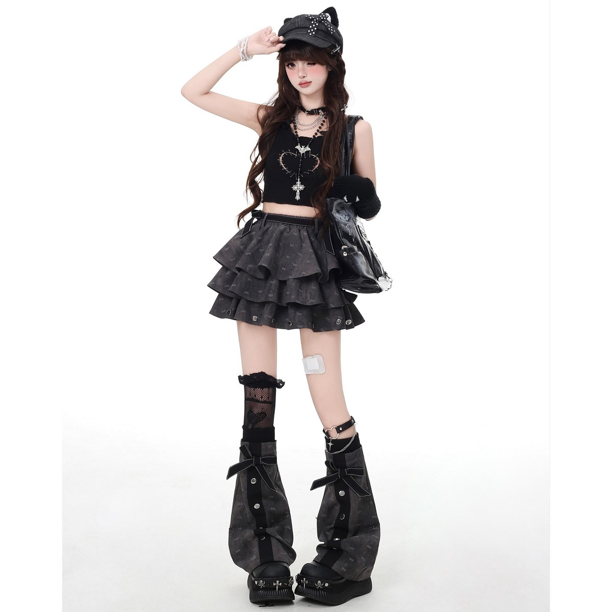 SELECT / ［CRAZYGIRL］フリルスカート+レッグウォーマーセット - QOOZA