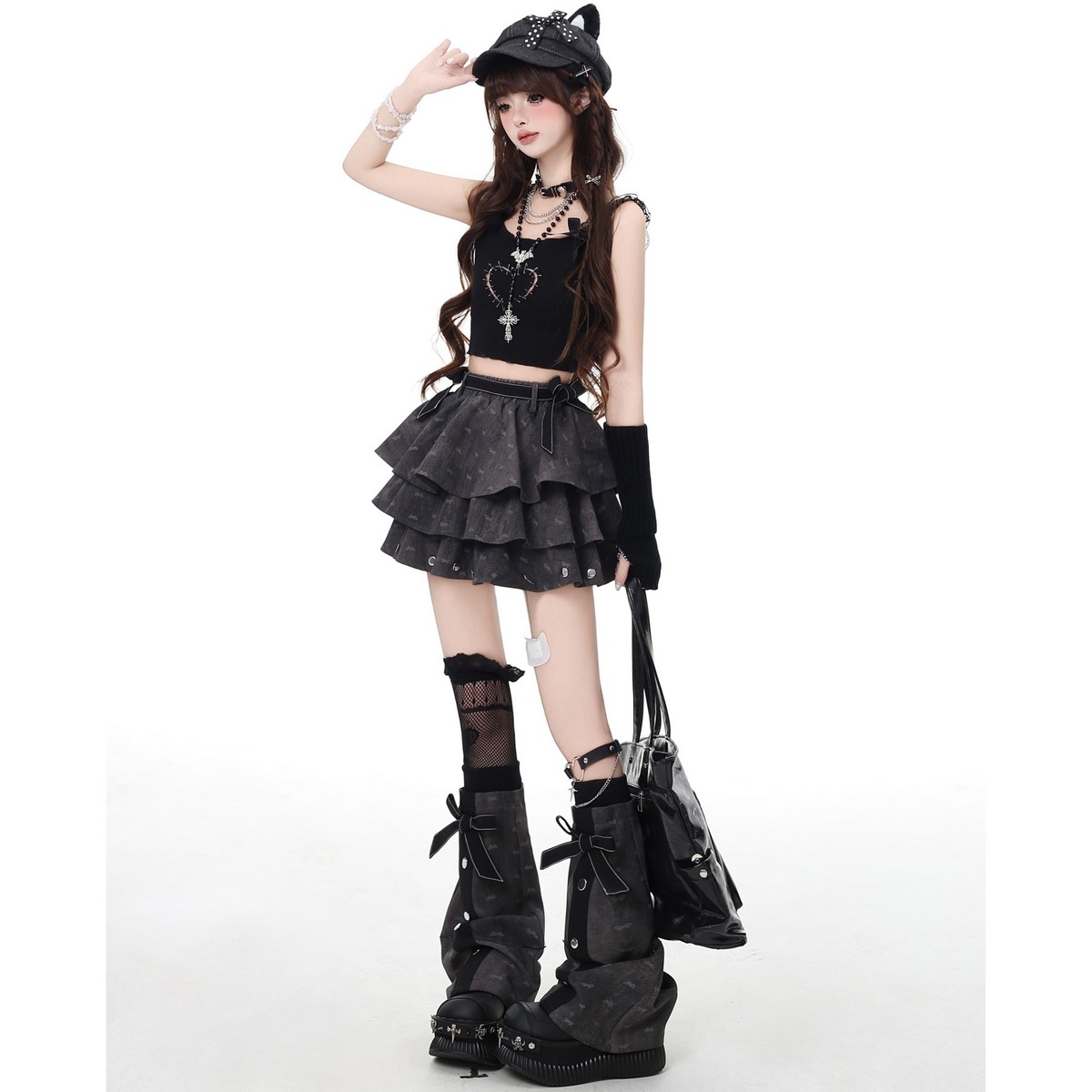 SELECT / ［CRAZYGIRL］フリルスカート+レッグウォーマーセット - QOOZA