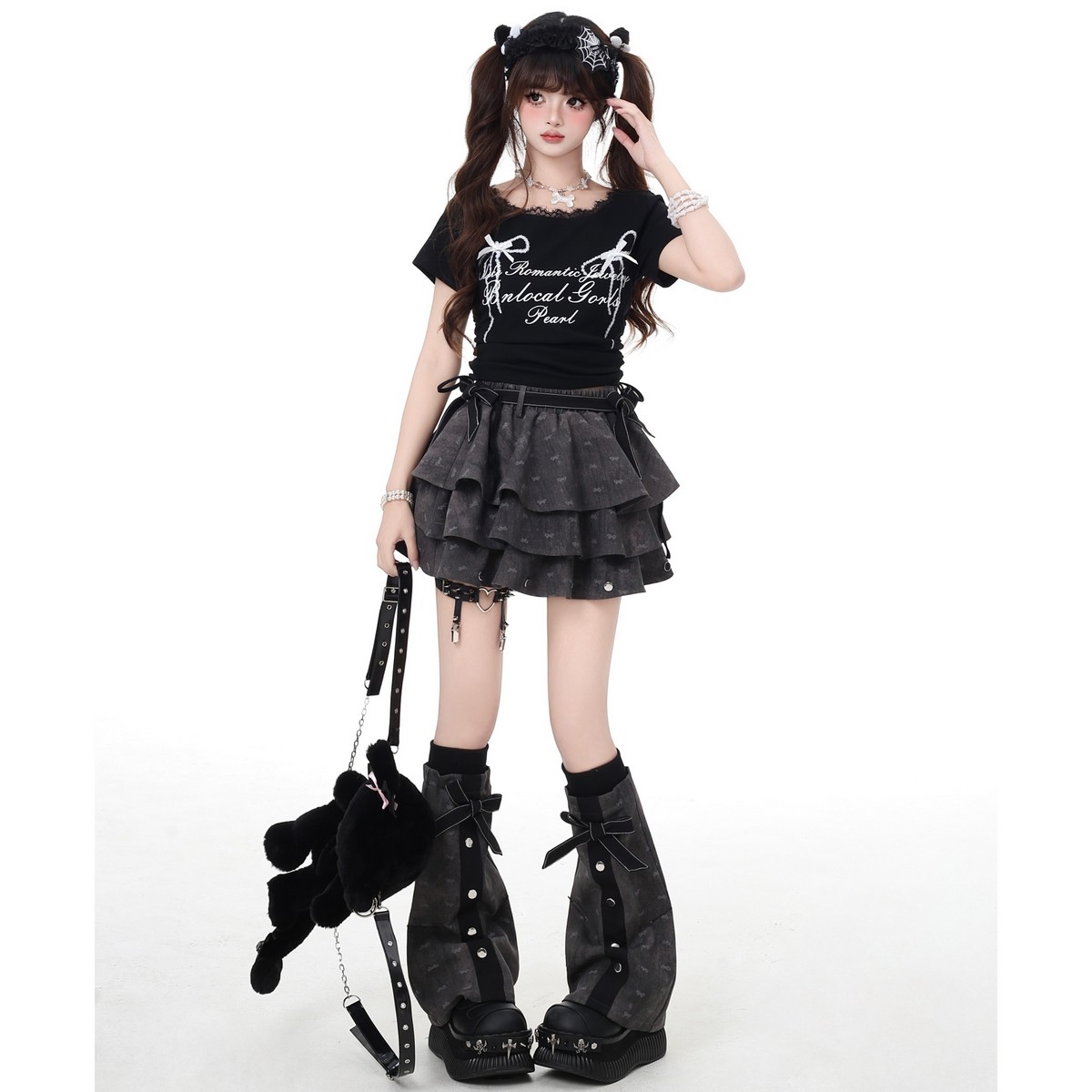 SELECT / ［CRAZYGIRL］フリルスカート+レッグウォーマーセット - QOOZA