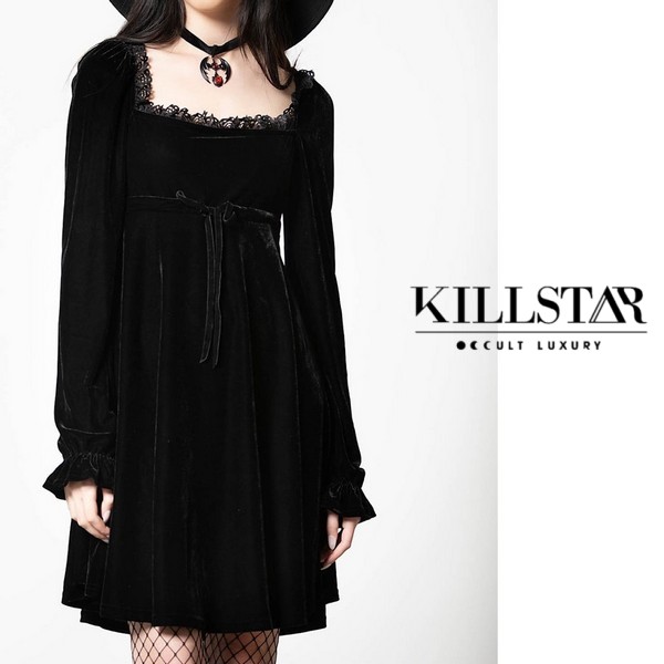 KILLSTAR / Imperia Long Sleeve Velvet Dress [B] ワンピース