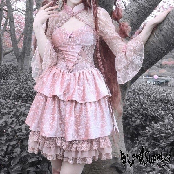 BLOOD SUPPLY / ［Sakura Nightmare］Romantic dress（BL0134） - QOOZA
