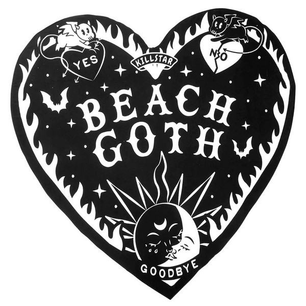 KILLSTAR / Beach Goth Heart Towel タオル（KSRA005343） - QOOZA