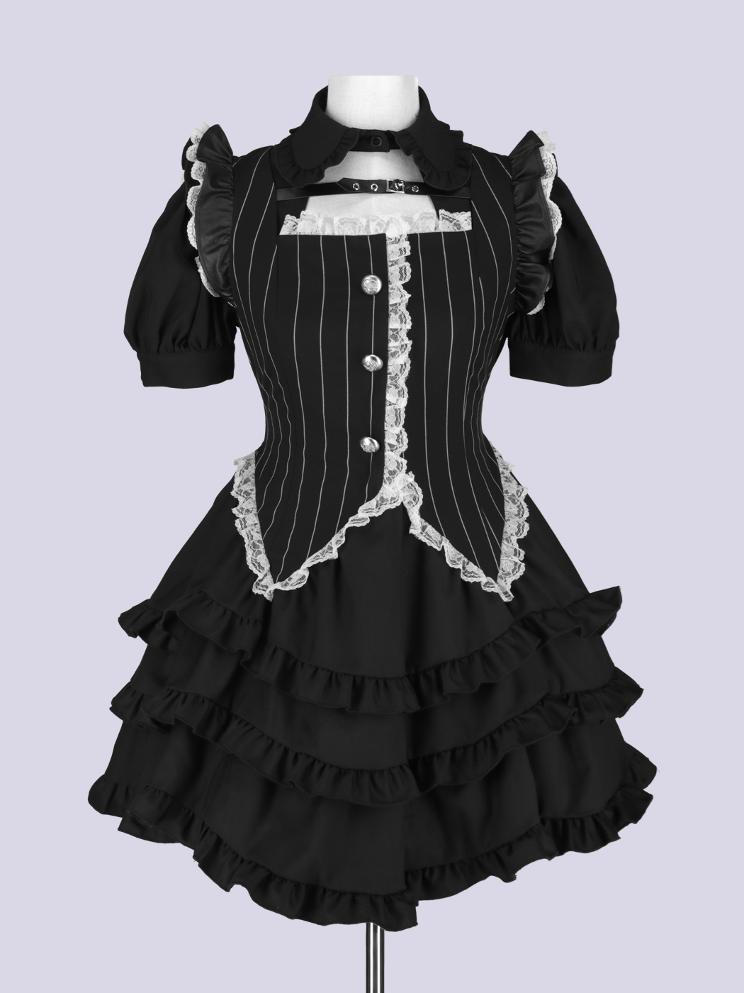 IMVAL / Layered Vest Dress［STRIPE］ - QOOZA