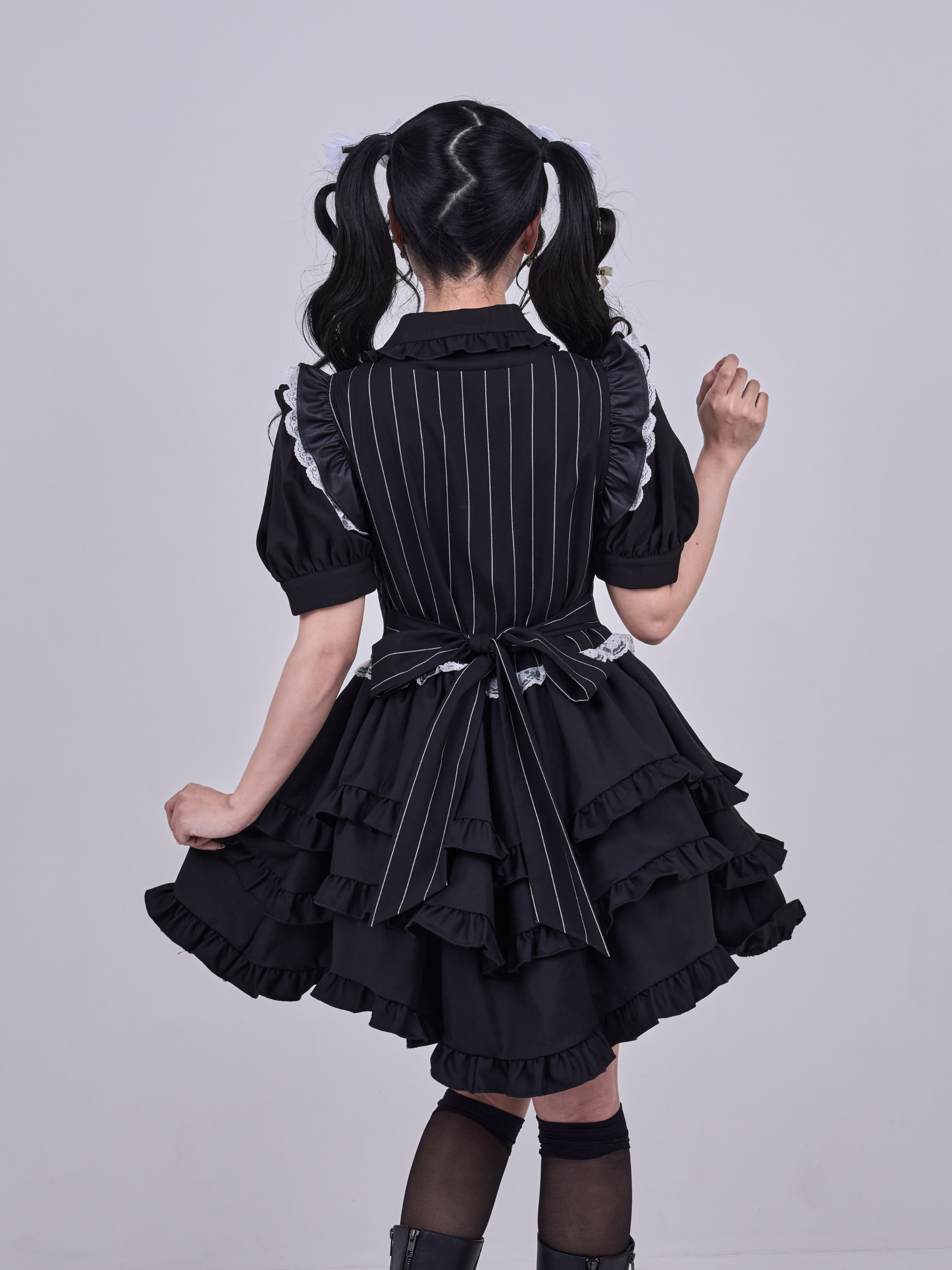 IMVAL / Layered Vest Dress［STRIPE］ - QOOZA