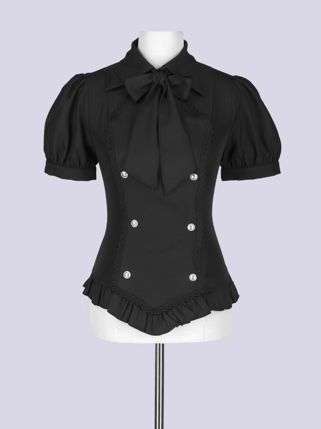 IMVAL / Napoleon Ribbon Blouse［BLK］ - QOOZA