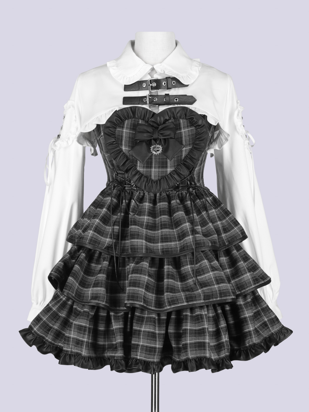 IMVAL / Frill Heart Dress［GRY］ - QOOZA