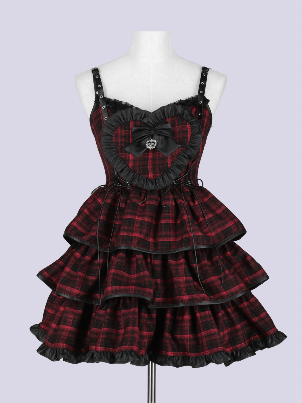IMVAL / Frill Heart Dress［RED］ - QOOZA