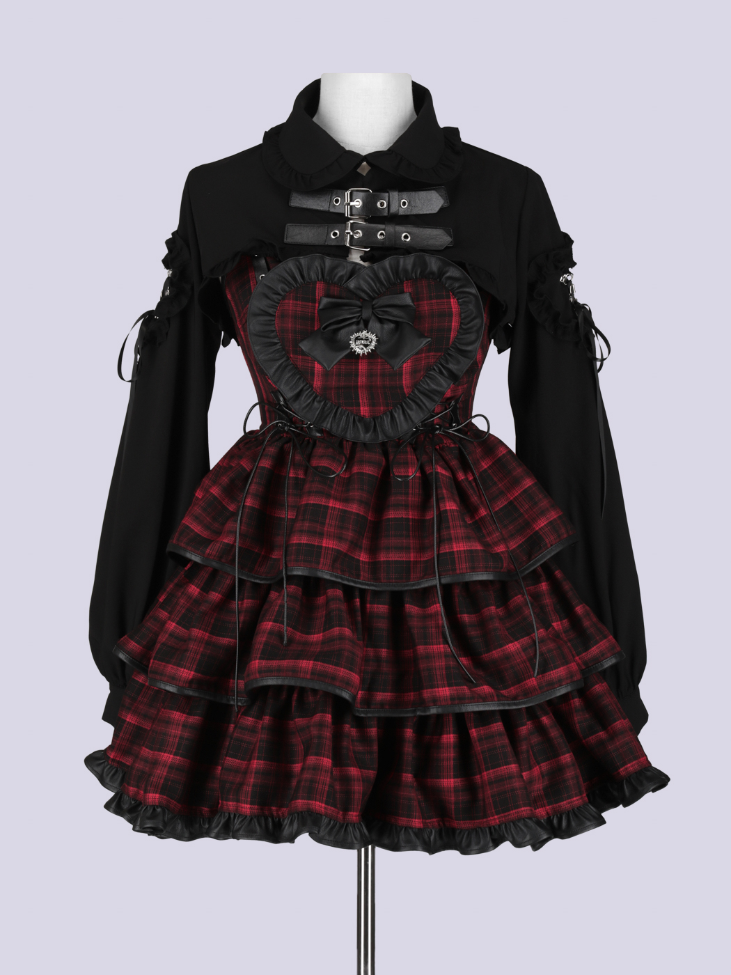 IMVAL / Frill Heart Dress［RED］ - QOOZA