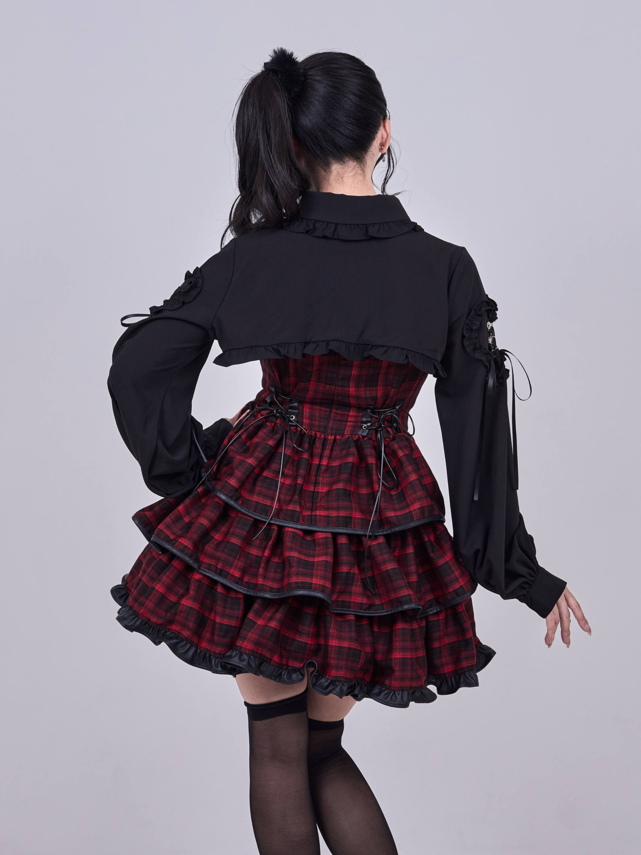 IMVAL / Frill Heart Dress［RED］ - QOOZA