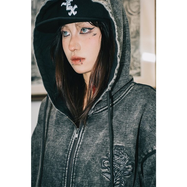 SELECT / ［EKHLAS］FLASH PATTERNS - Zip Up Hoodie（EK025） - QOOZA