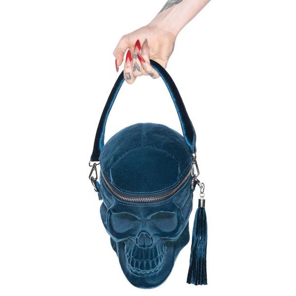 KILLSTAR / Grave Digger Skull Handbag [BLUE] ハンドバッグ 
