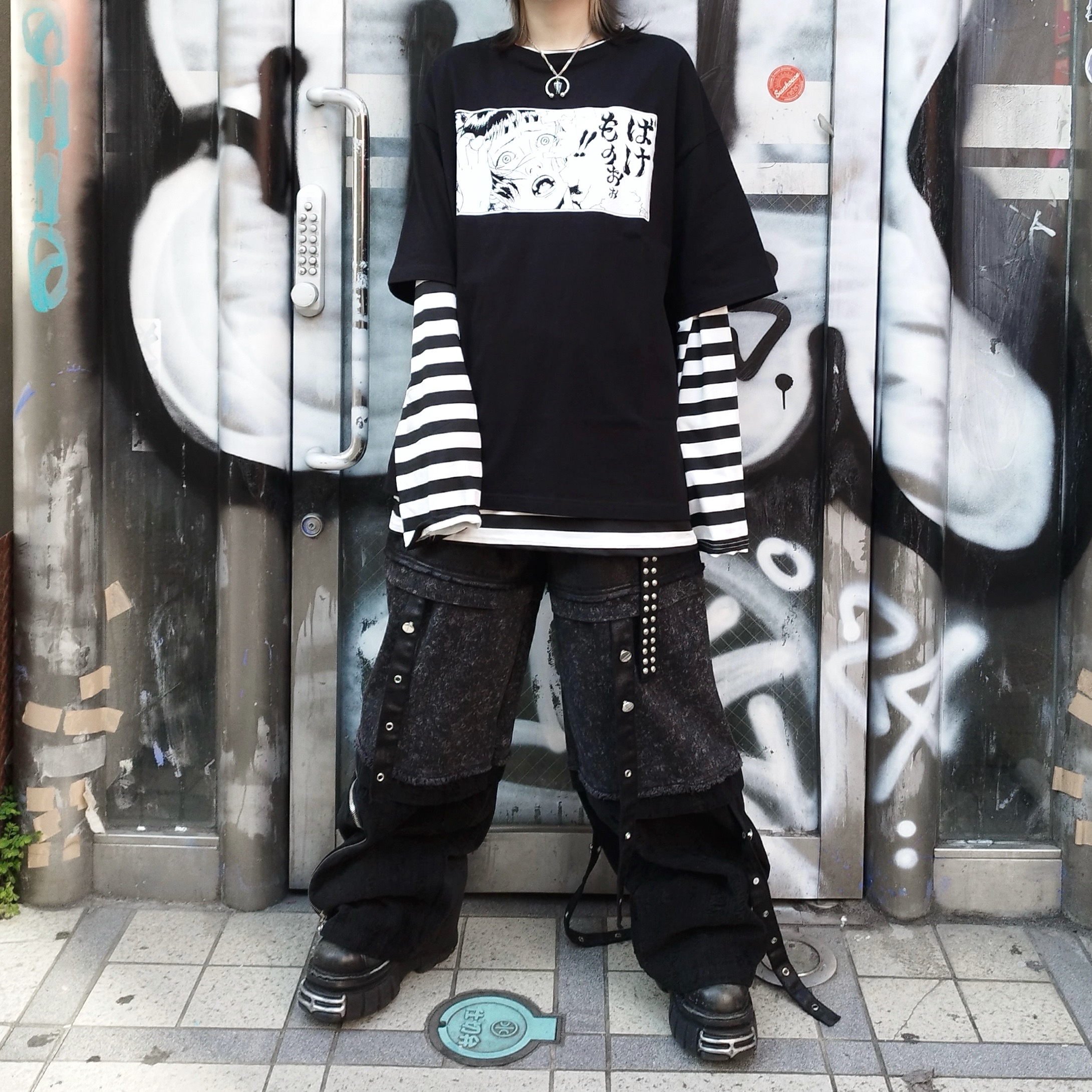 QOOZA × 丸尾末広コラボ /「少女椿」ばけものぉぉTシャツ（Q0013