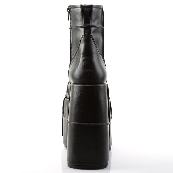 DEMONIA / STACK-201 Blk Vegan Leather［STA201/BVL］厚底ブーツ - QOOZA