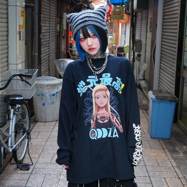 QOOZA x 地元最高 / 紅麗亞 L/S TEE（Q0064） - QOOZA