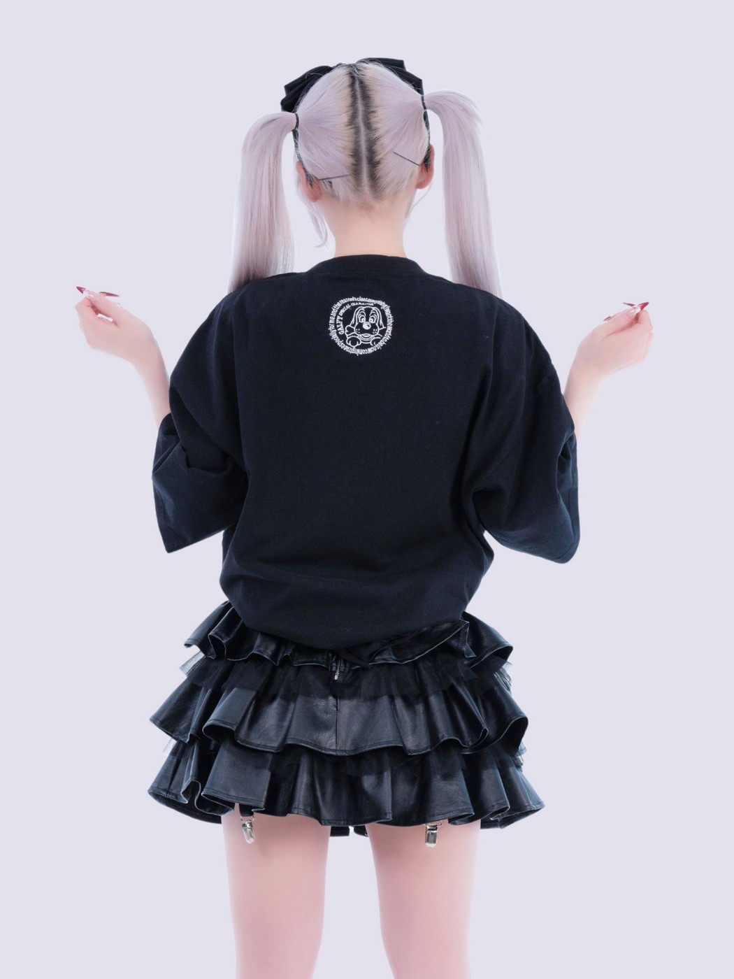 IMVAL×GALFY / Doll Dog Damaged TEE-BLK - QOOZA