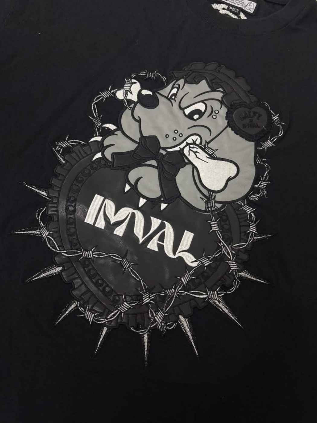IMVAL×GALFY / Doll Dog Damaged TEE-BLK - QOOZA