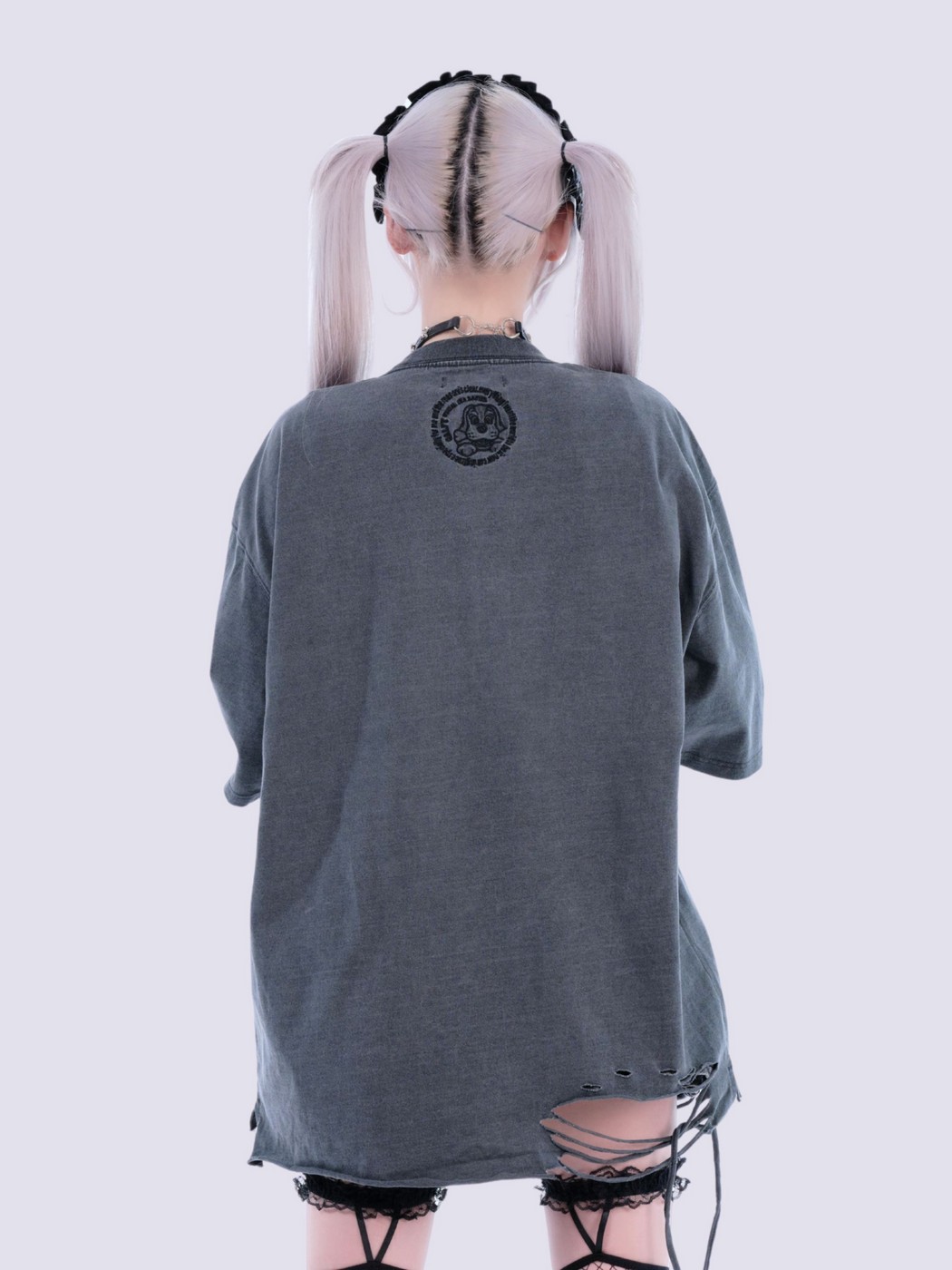 IMVAL×GALFY / Doll Dog Damaged TEE-INK - QOOZA