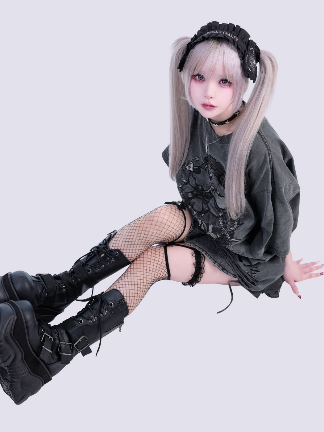 IMVAL×GALFY / Doll Dog Headdress-BLK - QOOZA