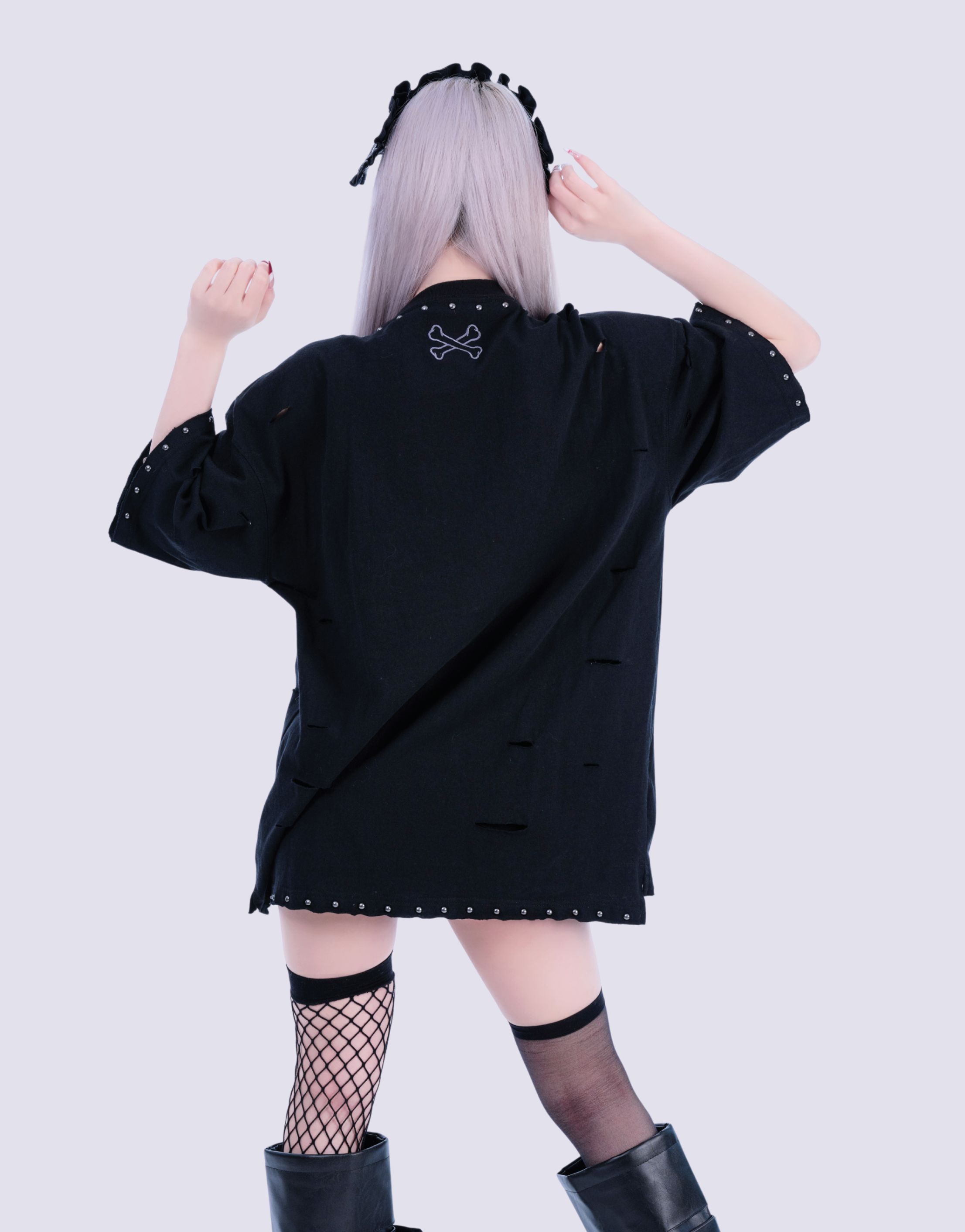 IMVAL×GALFY / Bondage Dog TEE［BLK］ - QOOZA