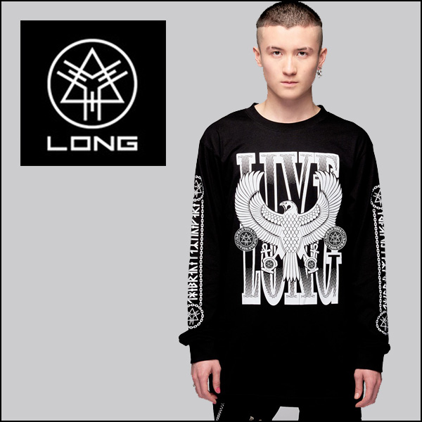 LONG CLOTHING ロングクロージング Live Long Eagle Long Sleeve (B/W