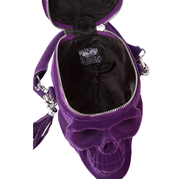 KILLSTAR / Grave Digger Skull Handbag [PLUM] バッグ 