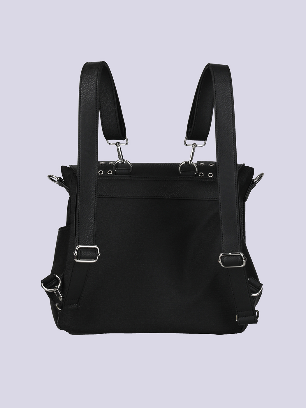 IMVAL PU Leather BackpackリュックQOOZA ヴィラン系 IMVAL / PU Belt Backpack - QOOZA