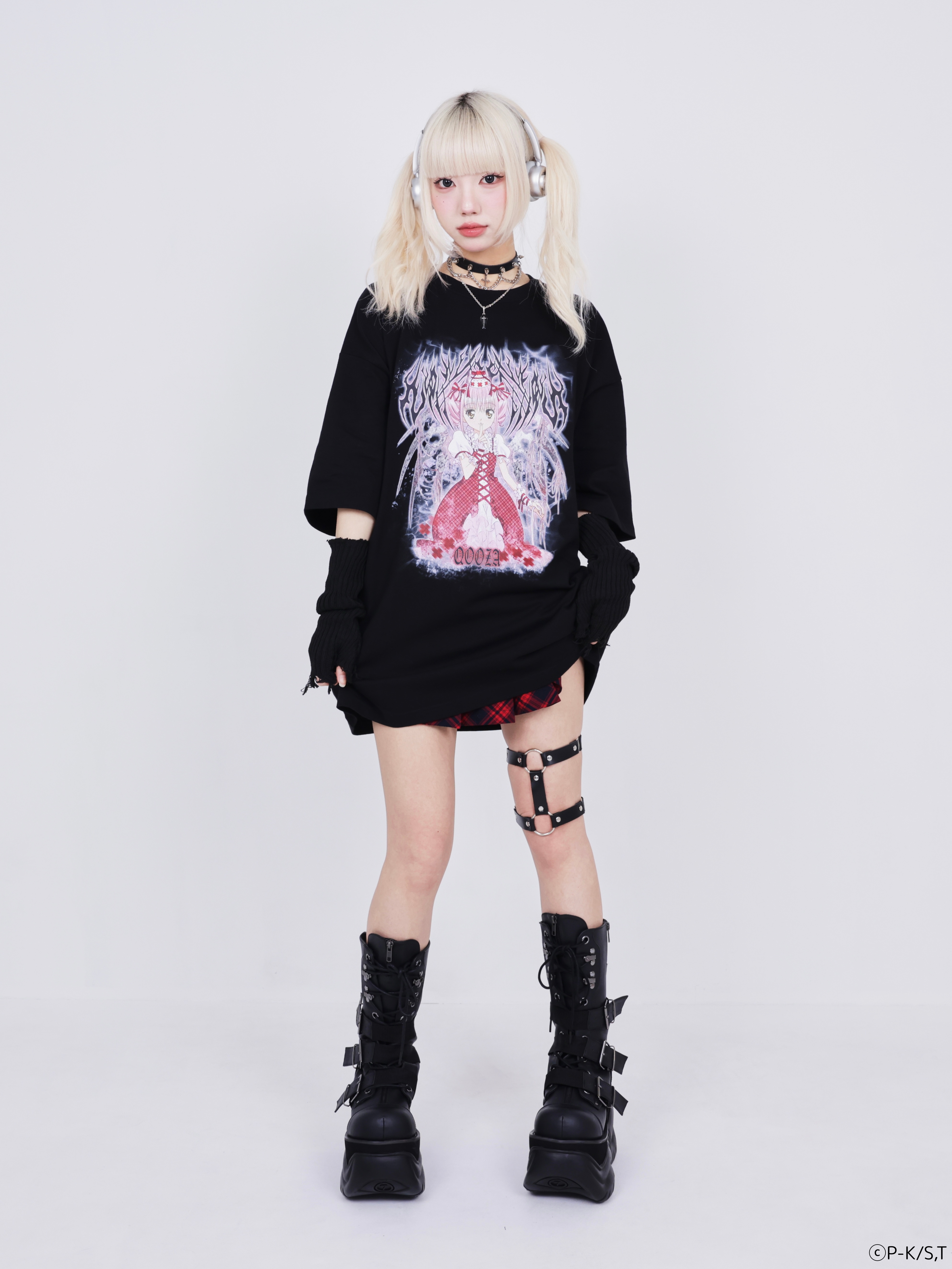 しゅごキャラ　tシャツ　qooza フリーサイズ QOOZA × しゅごキャラ！ / ビックシルエット TEE - QOOZA