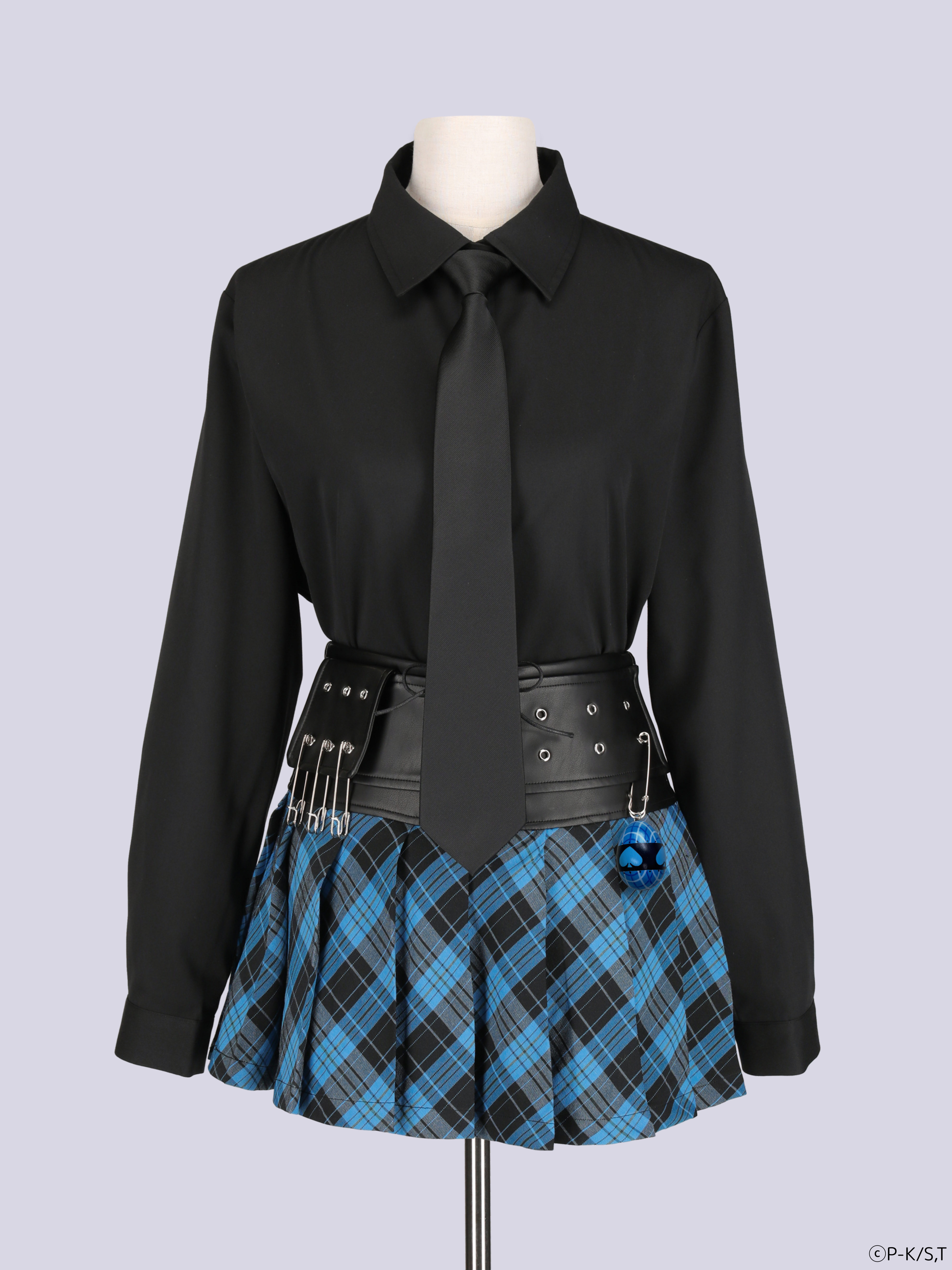 激レアカード1枚付き！！コーデ2セット QOOZA × しゅごキャラ！ / チャーム付きレザーチェックスカート