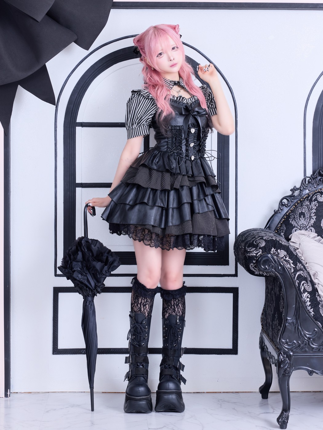 imda1.7 ドレス IMVAL / Asymmetry Layered Dress - QOOZA