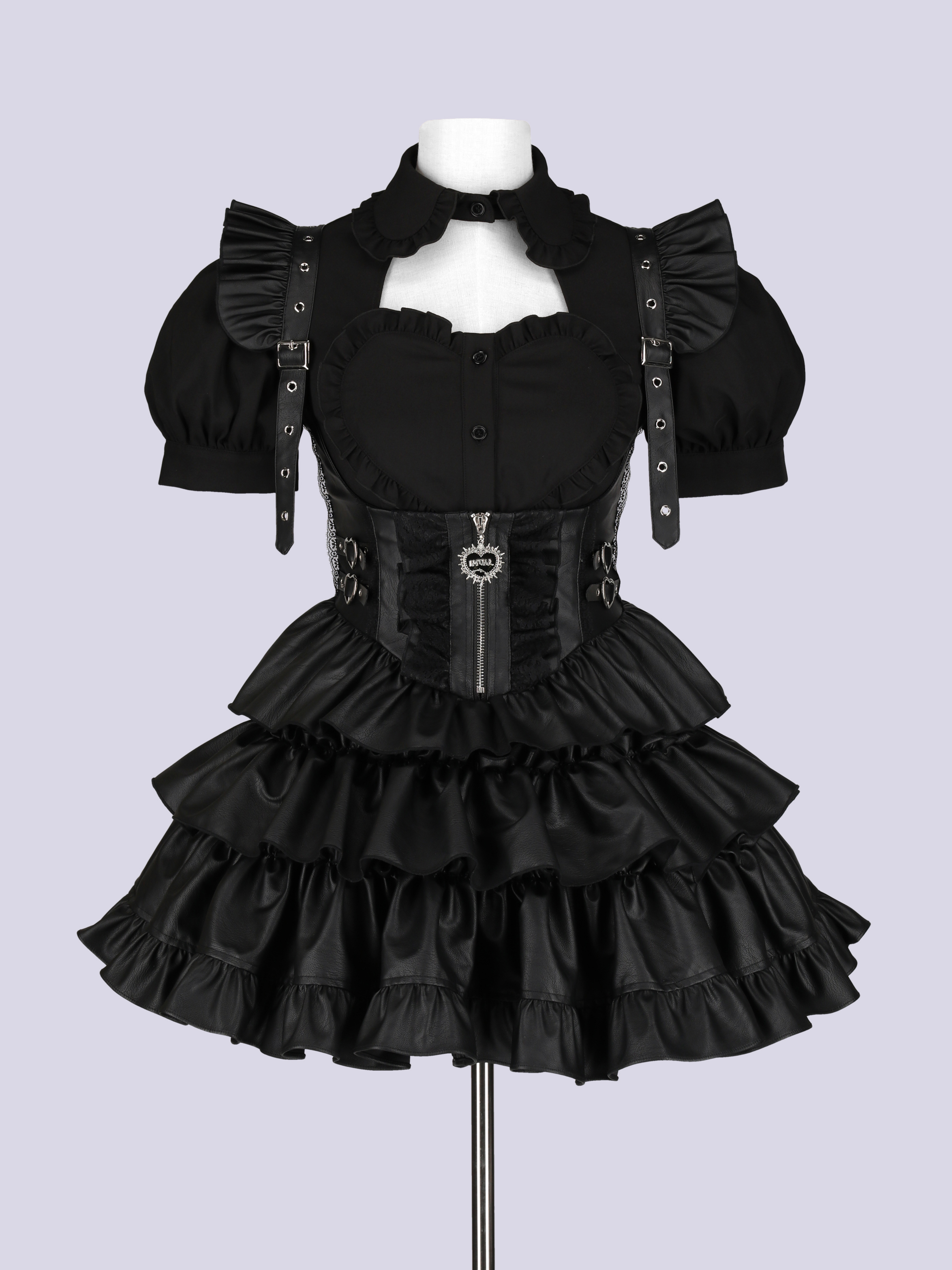 IMVAL / Heart Shirt［BLK］（IMV003-BLK） - QOOZA