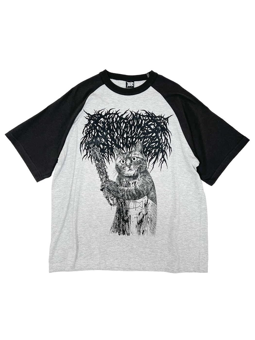 brutal death clothing モンスター猫Tシャツ　HISASHI 再入荷】The Monster Slayer Cat T-shirt / モンスター猫