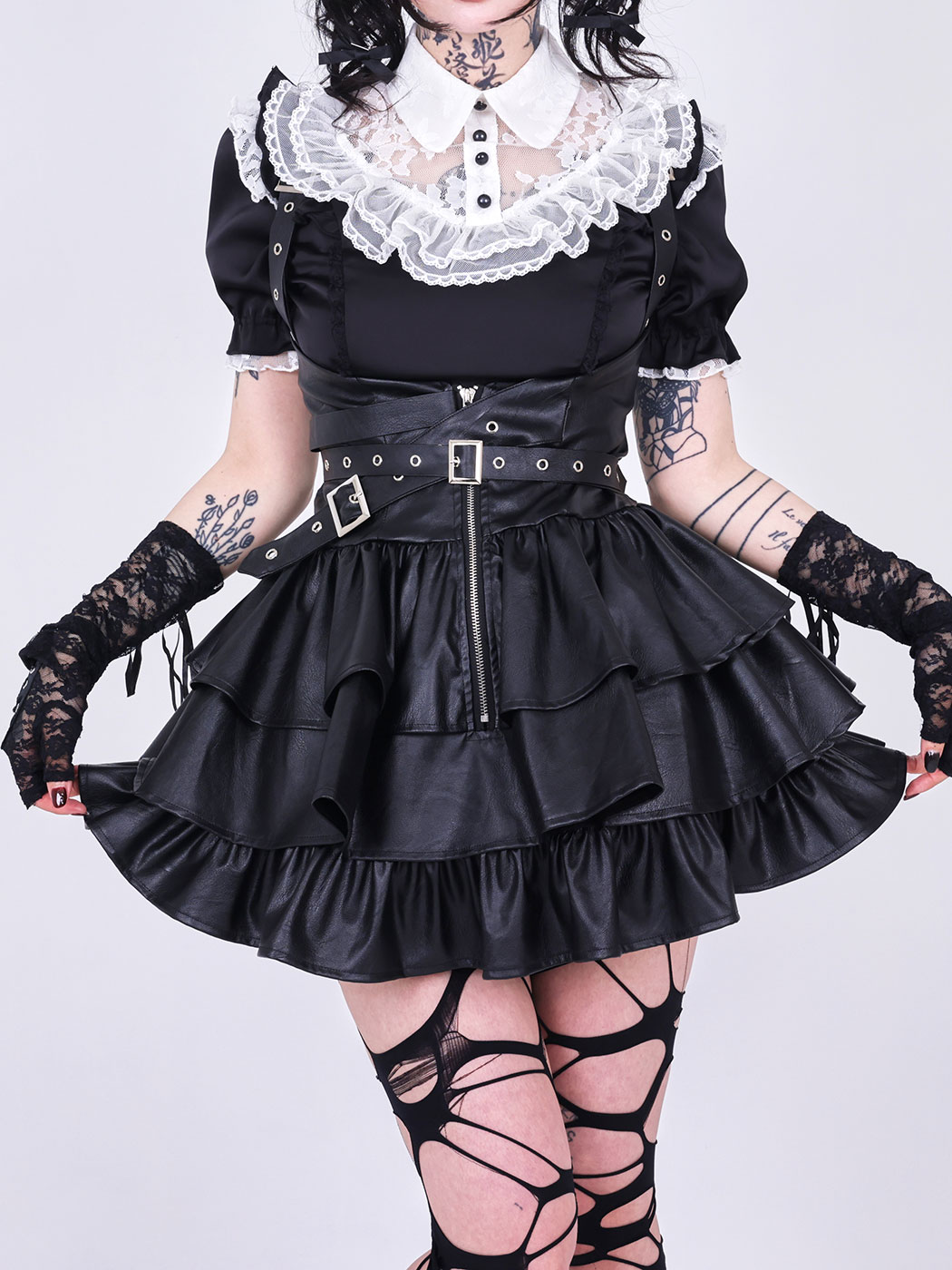 IMVAL / Satin Ruffle Shirt - QOOZA