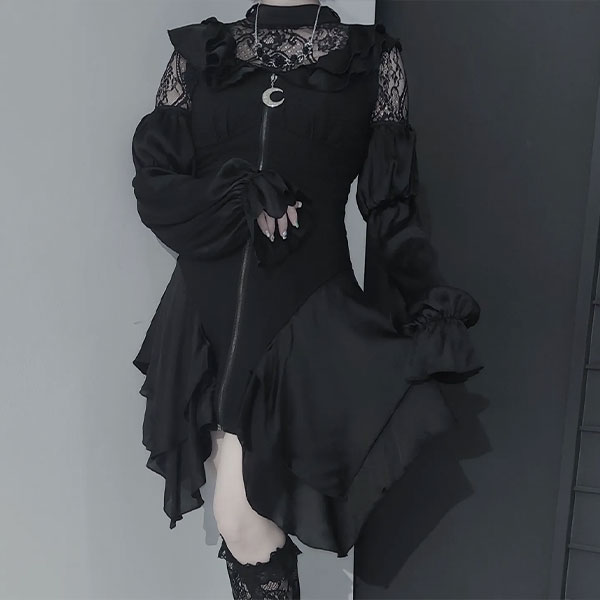 Women's dress KILLSTAR - Tied Up - Black - KSRA004918 