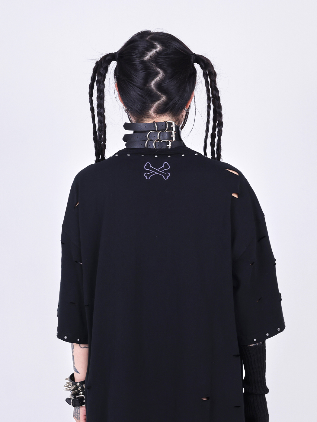 IMVAL×GALFY / Bondage Dog TEE［BLK］ - QOOZA
